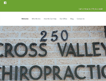 Tablet Screenshot of crossvalleychiropractic.com